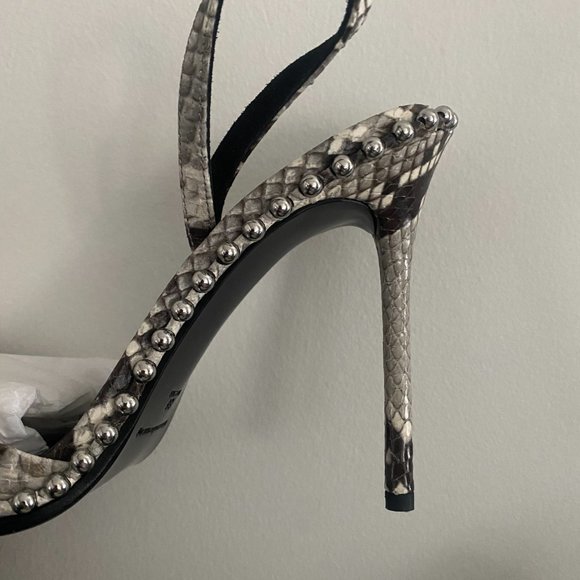 Alexander Wang Rina Snake Print Emboss Heels (Size 38) - Picture 7 of 7